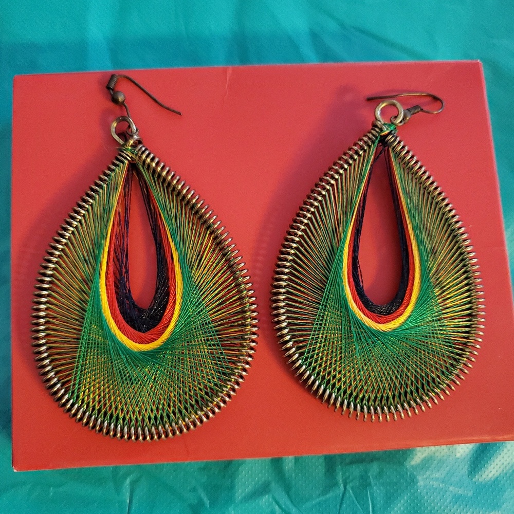 Rasta Hoop Earrings
